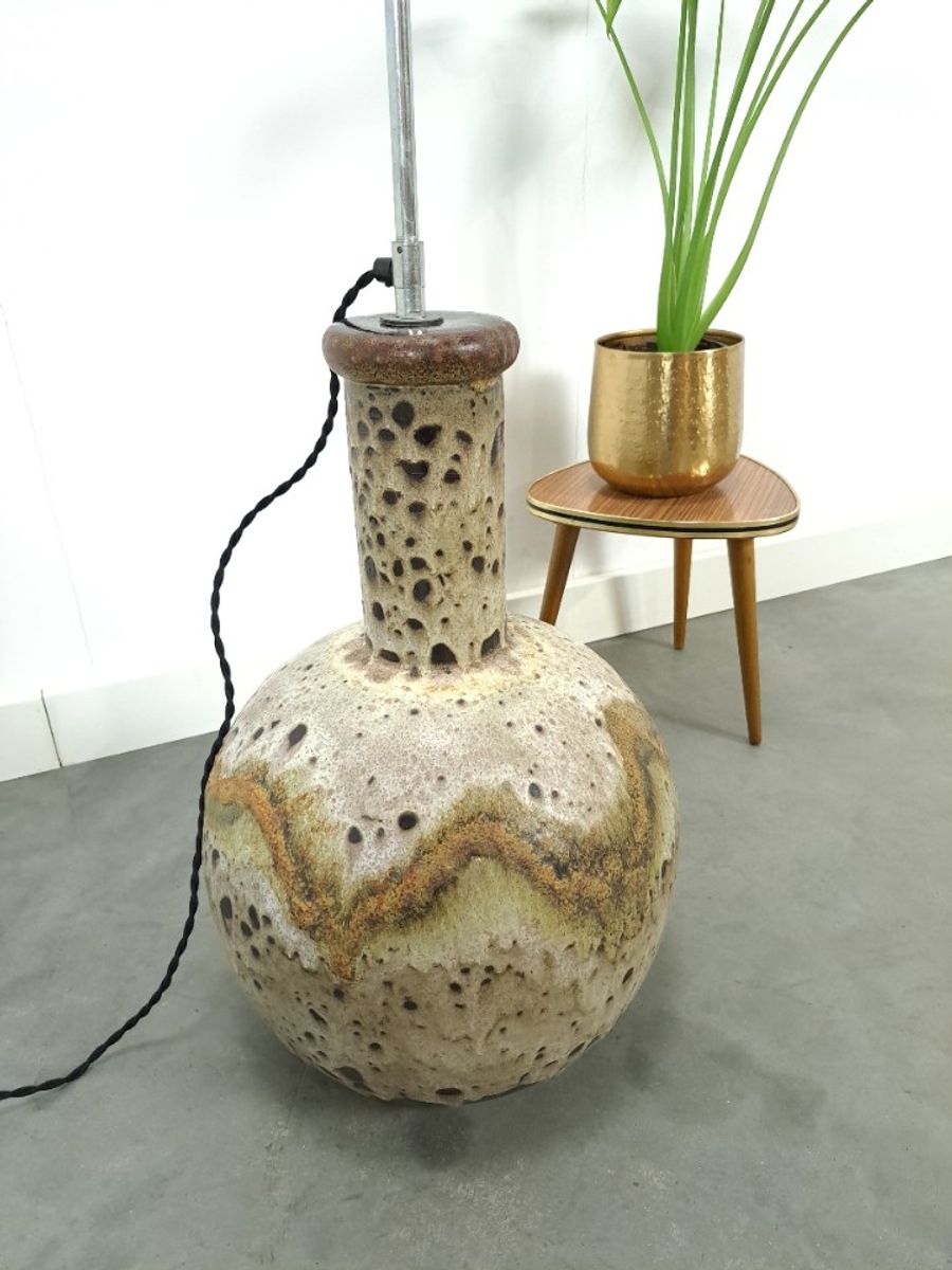 Oude Aardewerk Lampenvoet, Vloerlamp image 2