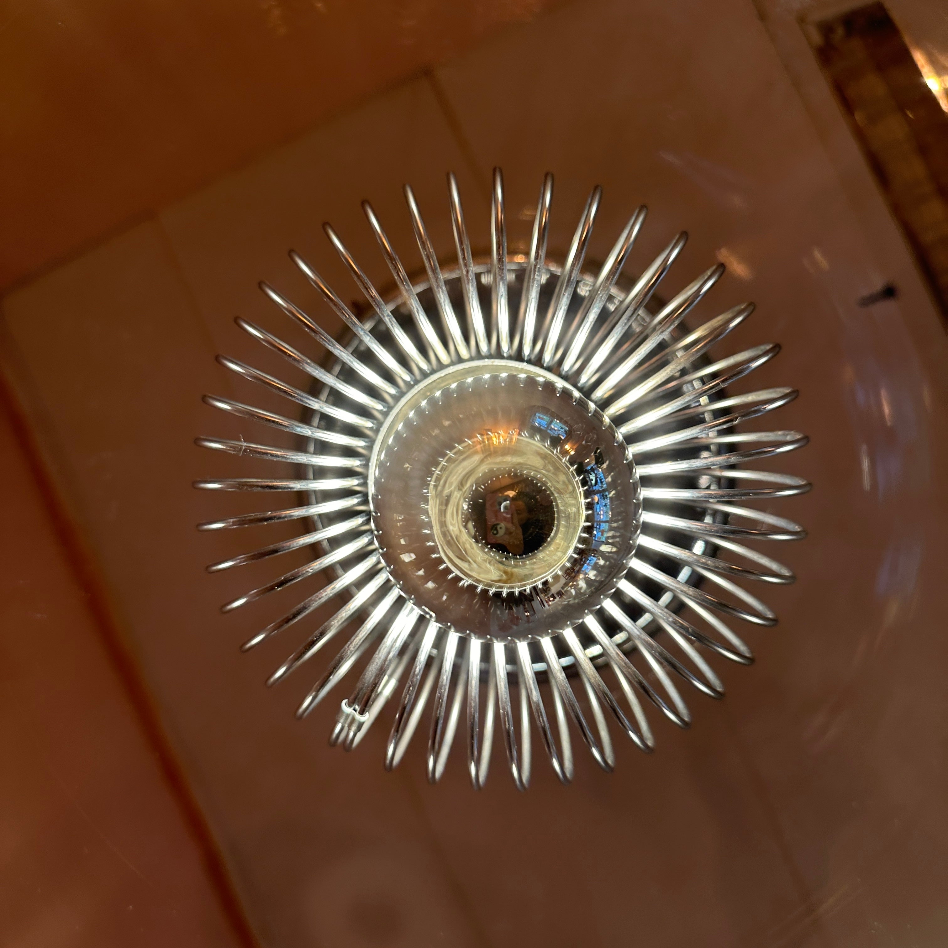1970 Italian Chrome Globe Light image 5