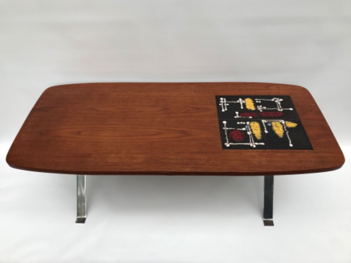 Vintage Salon Tafel Met Tegels image 3
