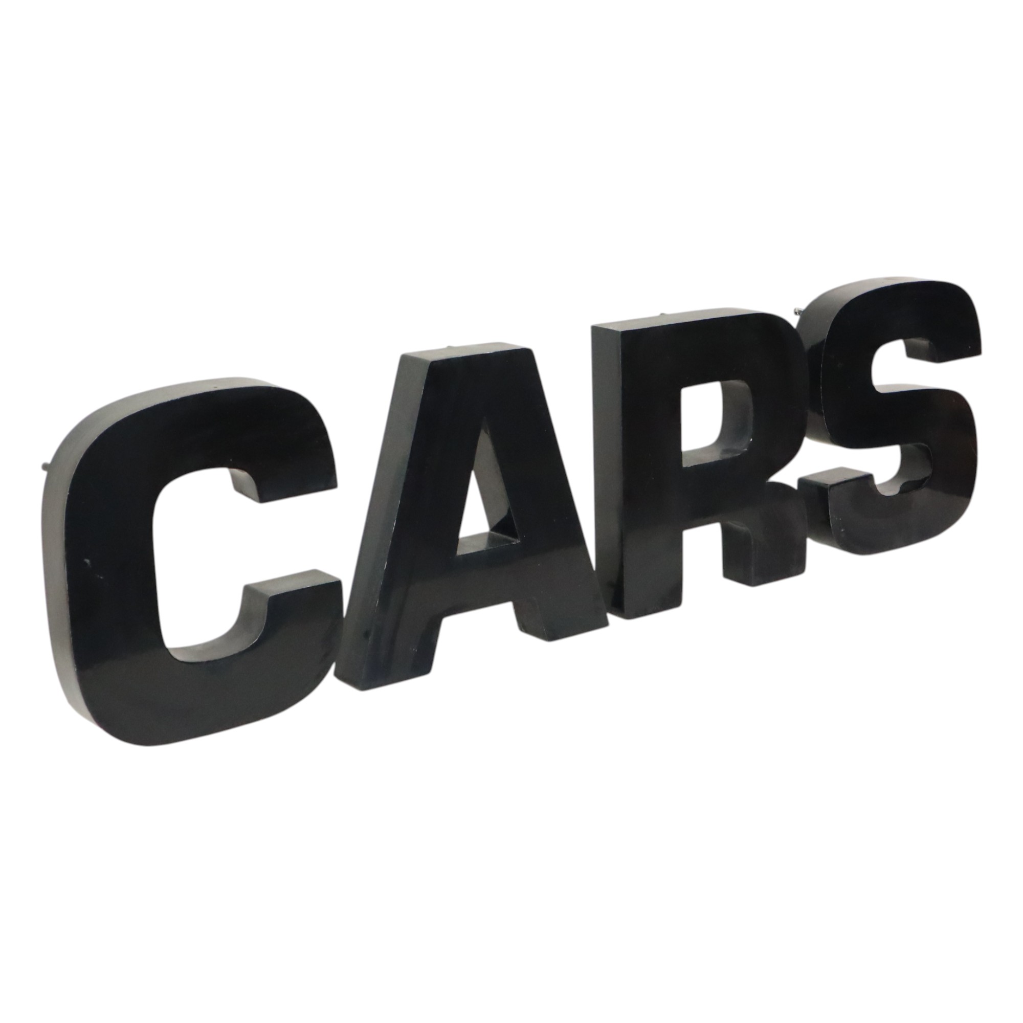 Grote Metalen Letters Cars Zwart Gelakt Reclame Mancave image 6