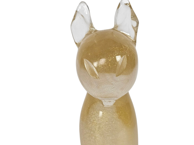 Archimede Seguso Murano - Bladgoud - Gesigneerd - Italie - 1960's image 7