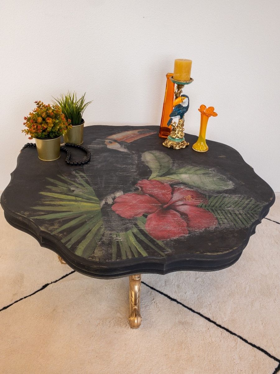 Restyled Salontafel Met Leeuwenpoten En Toekan image 6