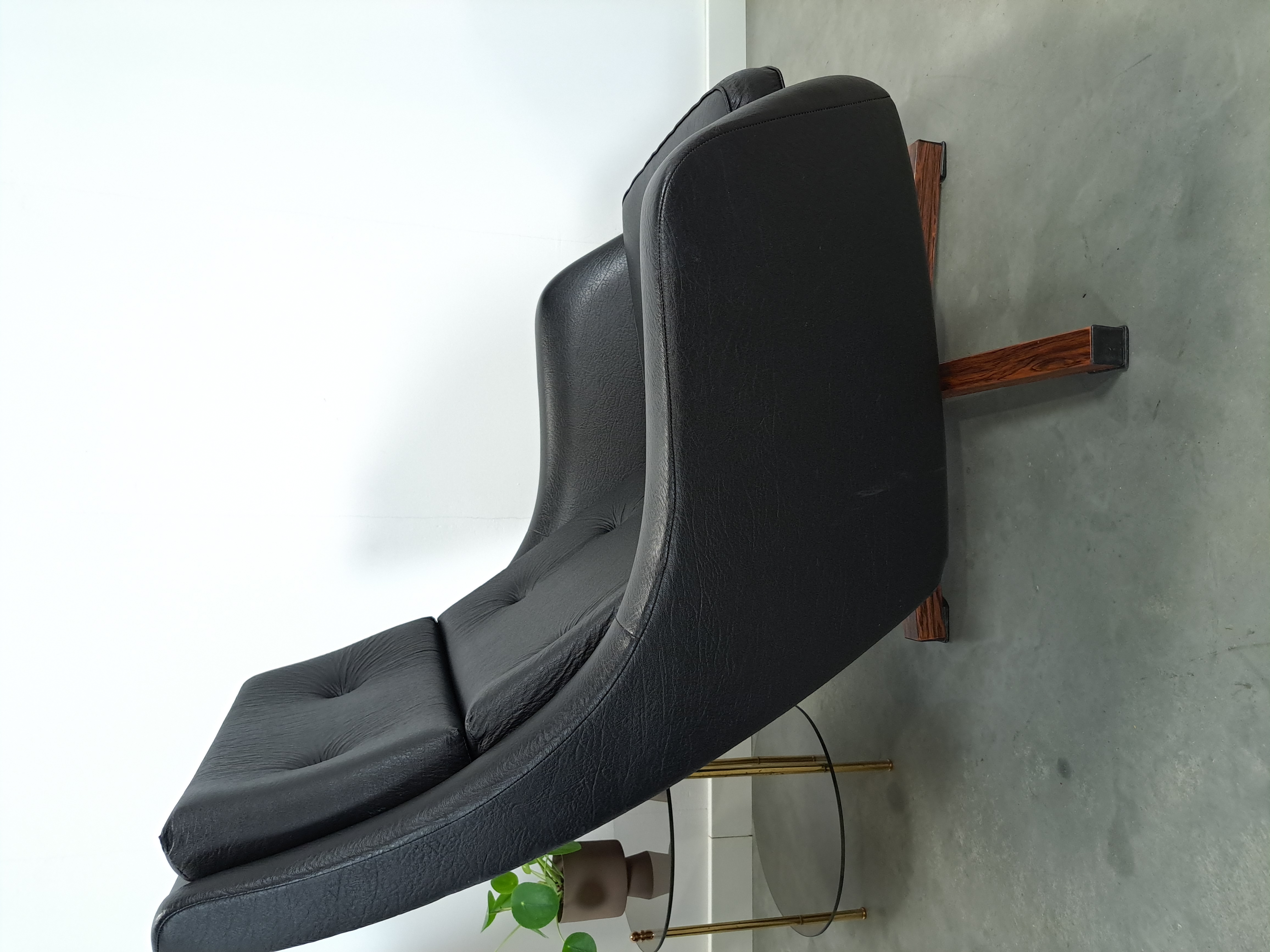 Zwarte Skai Kunstleder Draaifauteuil Uit Zweden image 17