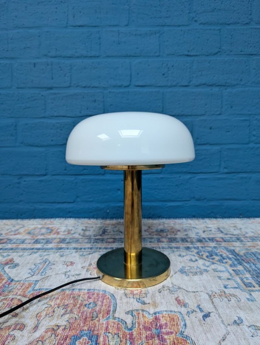 Vintage Glazen Tafellamp, Deens Design image 3