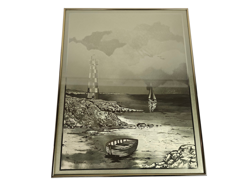 Jean Roy Hardelin - Goudfolie Afbeelding - Gesigneerd - Frankrijk - 1970's image 7