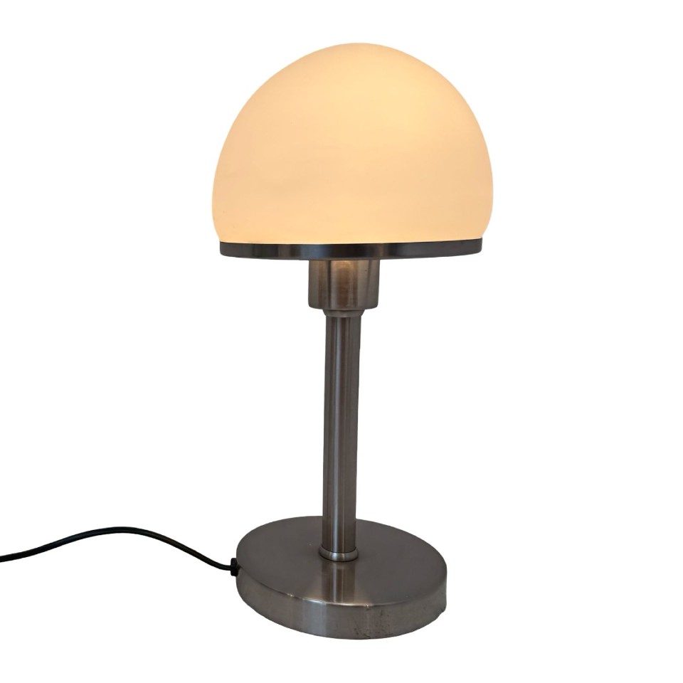 Bauhaus - Table Lamp With Opaline Glass - Attr. To Tecnolumen / Wagenfeld image 2