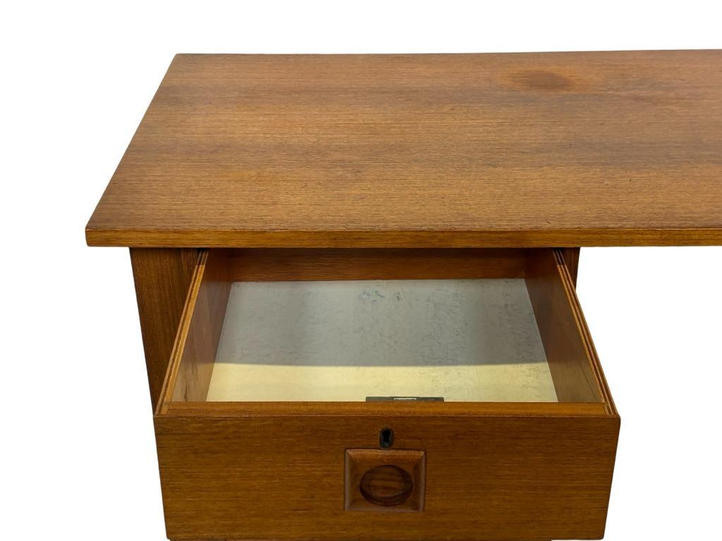 Vintage Bureau Jaren 60 Compacte Werkplek Teak Design image 12