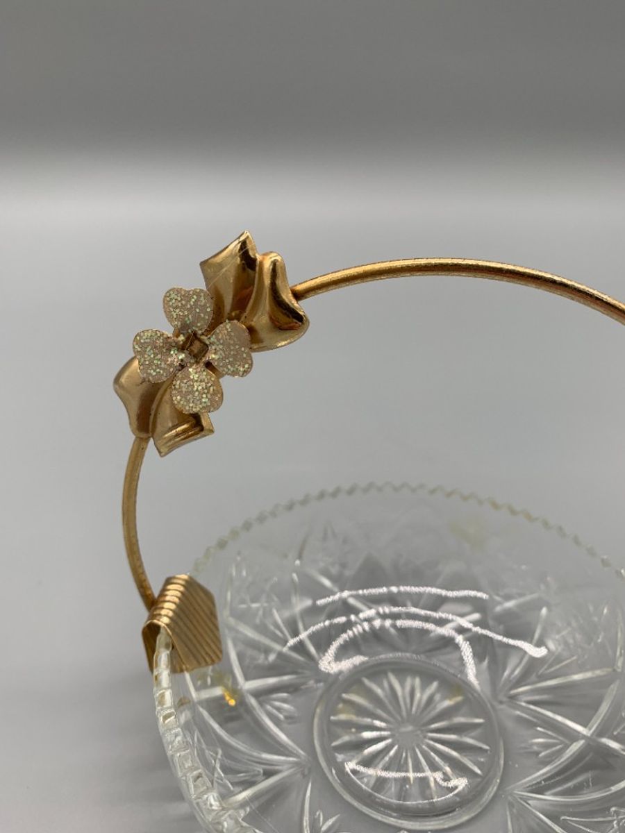 Vintage Mandje Bonbonschaaltje Persglas image 2