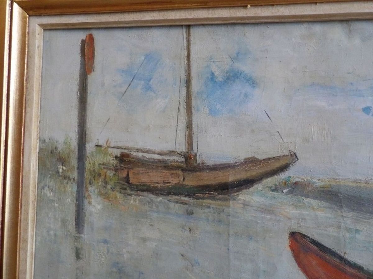 Karel Heymans (1899-1974) Bootjes Aan Het Strand image 4