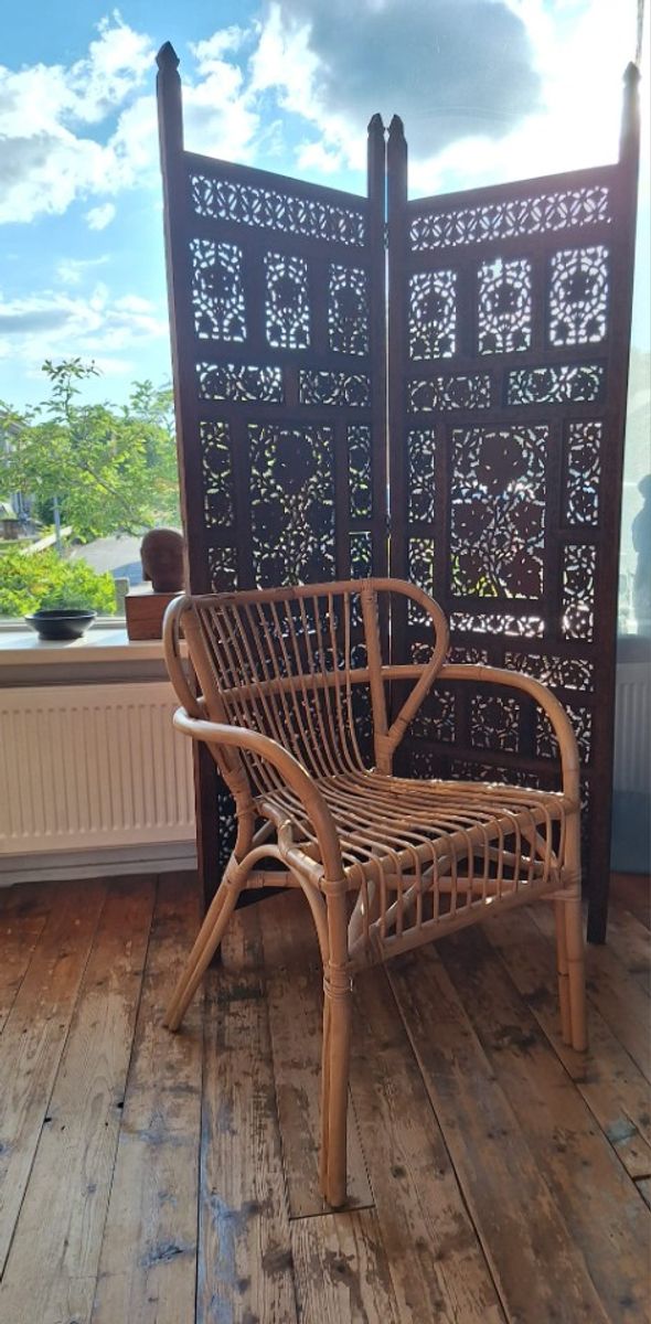 Rotan Stoel, Lichte Kleur In Perfecte Staat image 6