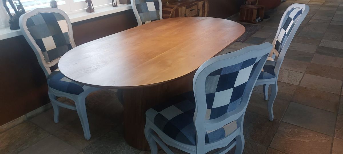 By fonQ Grand Eettafel Lichtbruin Mangohout image 3