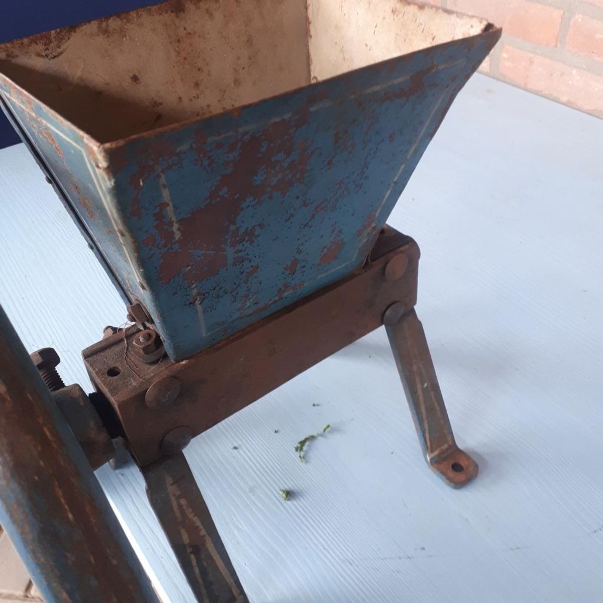 Antieke Gerst Molen Tafel Molen Bakkerij Winkel Graan Maler image 9