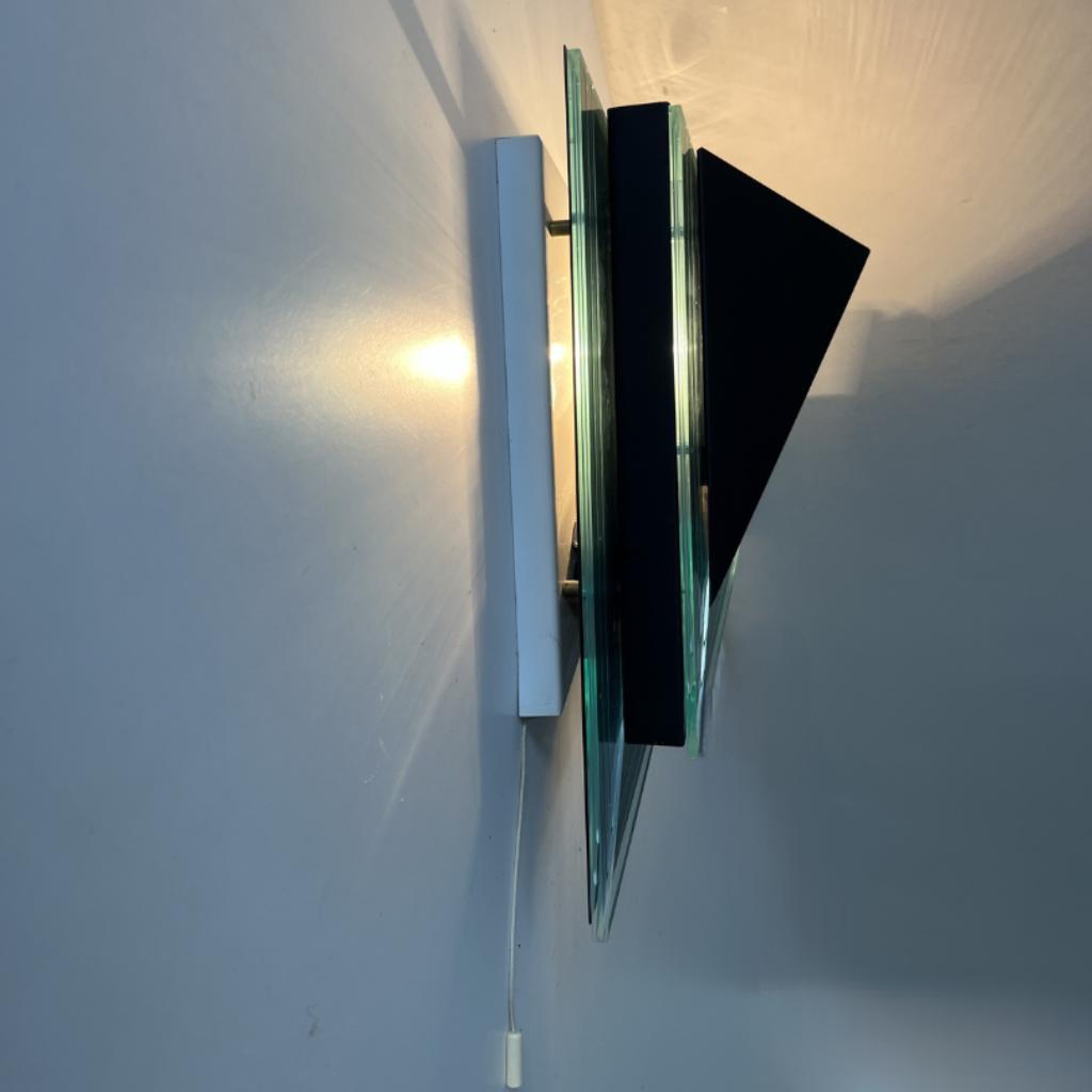 Vintage Driehoekige Wandlamp - Zwart -memphis Stijl 4x image 3