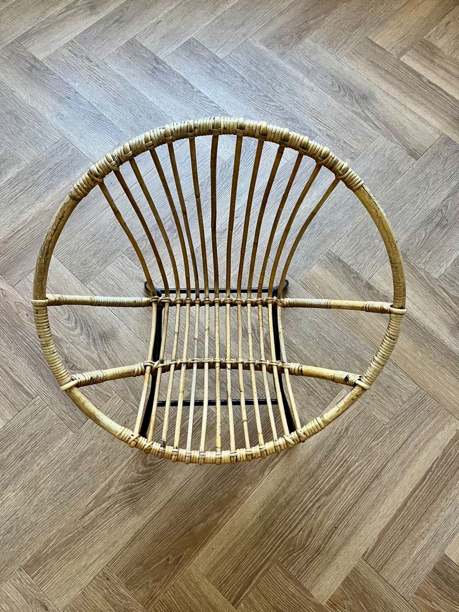 Rohé Noordwolde Rotan Bamboe Fauteuil 1960 image 9