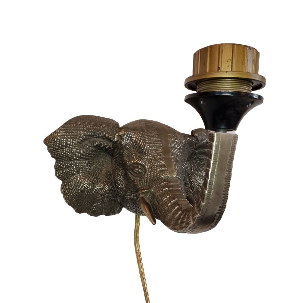 Olifanten Wandlamp Massief Messing image 2