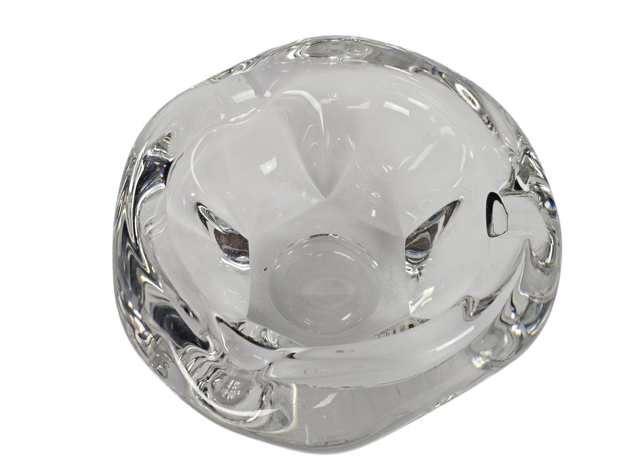 Kristalunie Maastricht - Max Verboeket - Transparant Dubbelwandige Vaas - 1960´s image 7