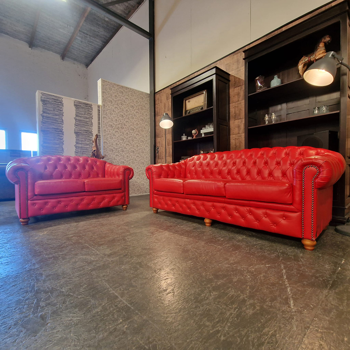 Chesterfield Melbourne Set 2 + 3 Zits - Rood image 3