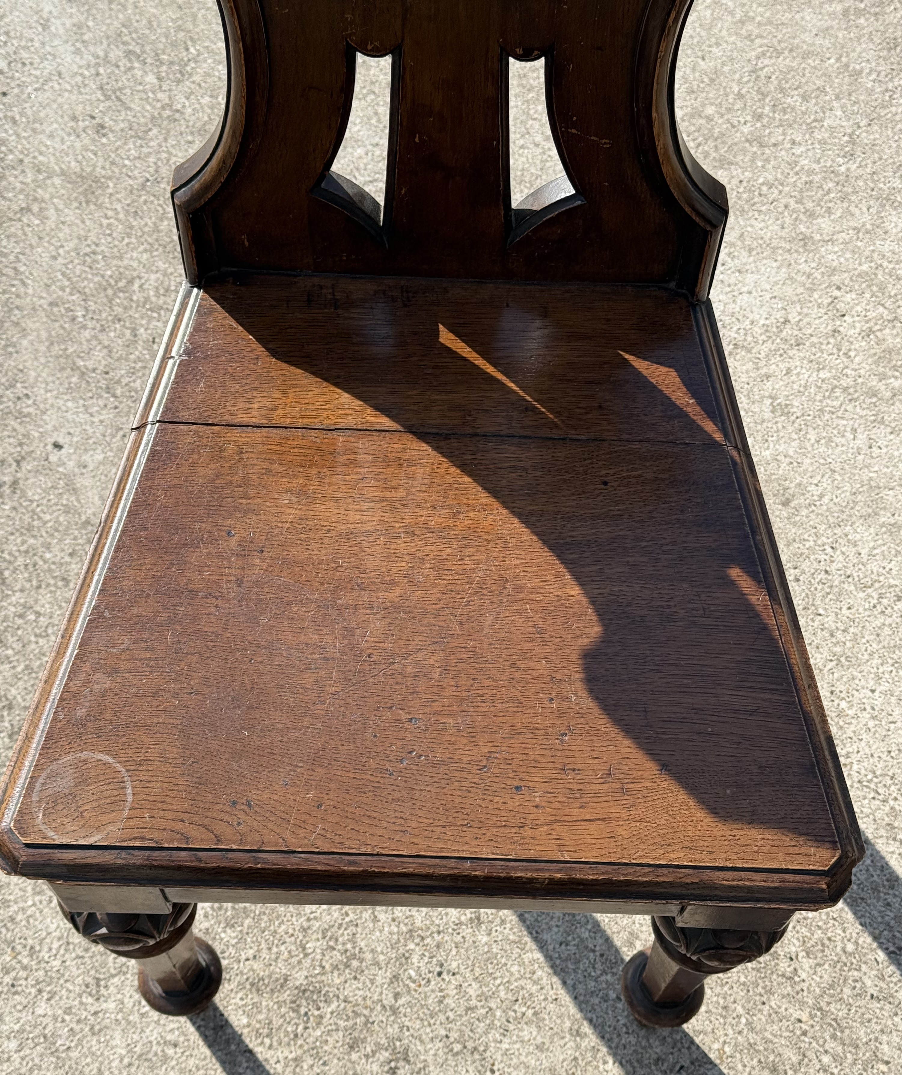 Fine William Iv Pierced And Carved Mahogany Shield Back Hall Chair image 6