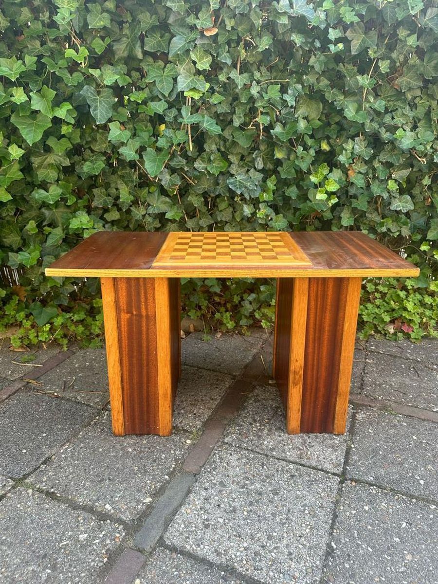 Vintge Schaak/bijzet Tafel image 6