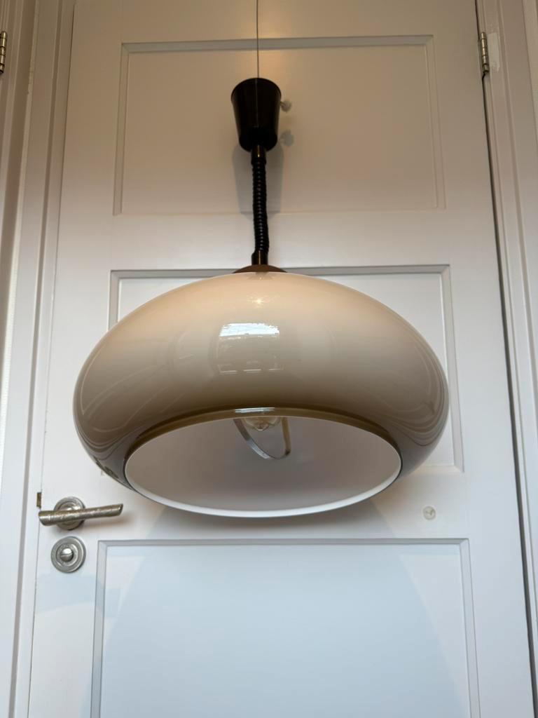 Mushroom Hanglamp Trekpendel Van Dijkstra, Jaren 70 image 4