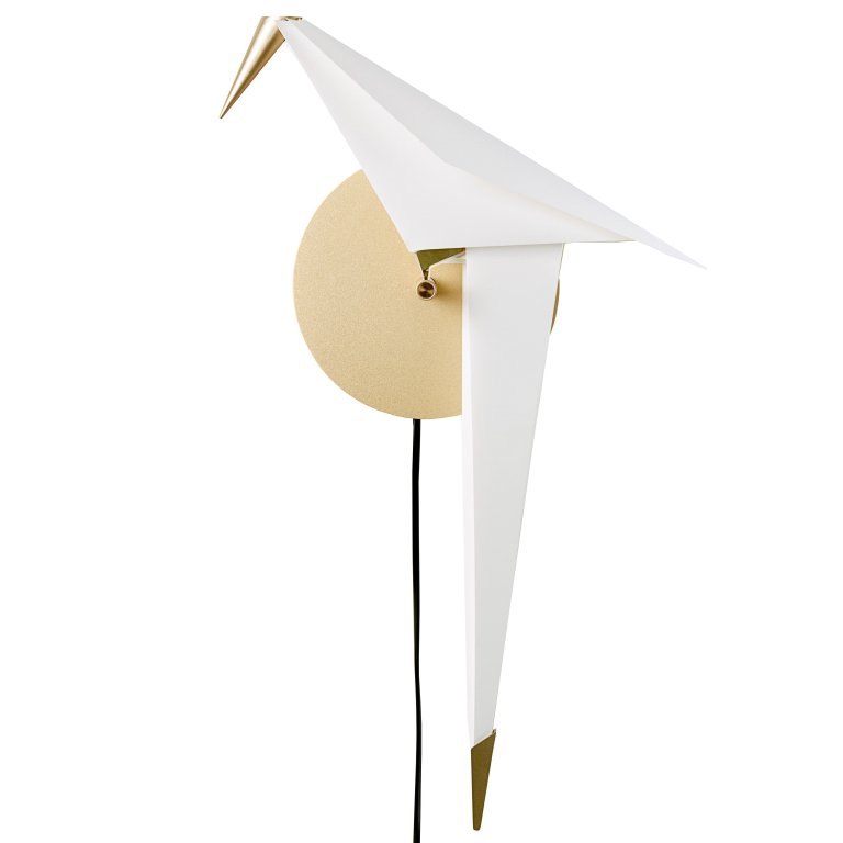 Moooi Perch Light Wandlamp Led Met Stekker Large Messing/wit image 2