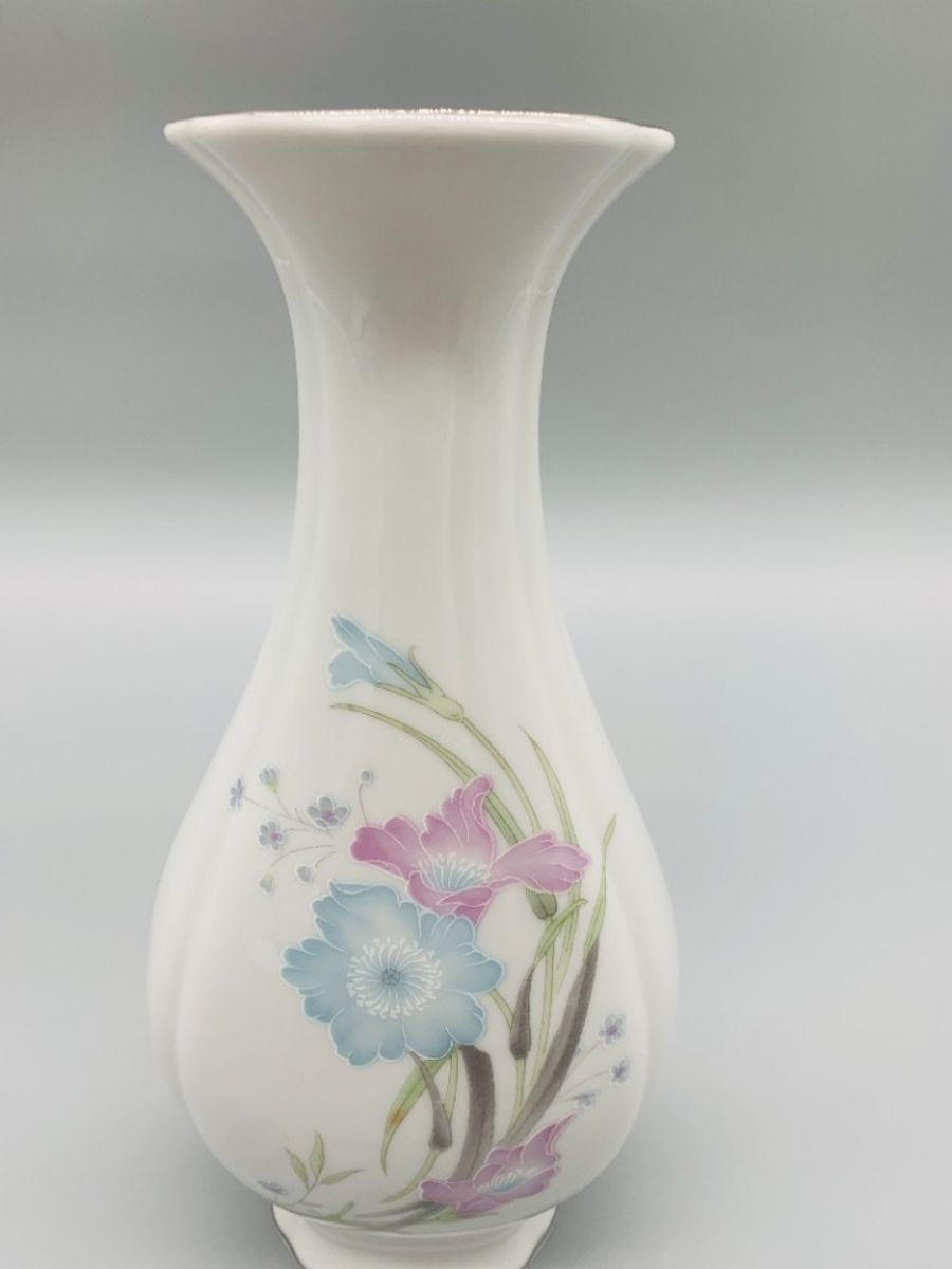 Vaas Vintage Wit Pastelkleurige Bloemen China image 5