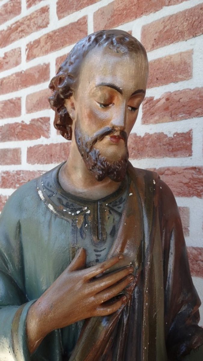 Groot Heiligenbeeld "jozef Met Kindje Jezus". image 3
