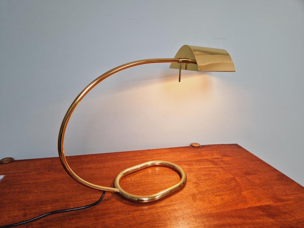 Grote Koperen Bureaulamp, Cosack Leuchten, 1970 image 14