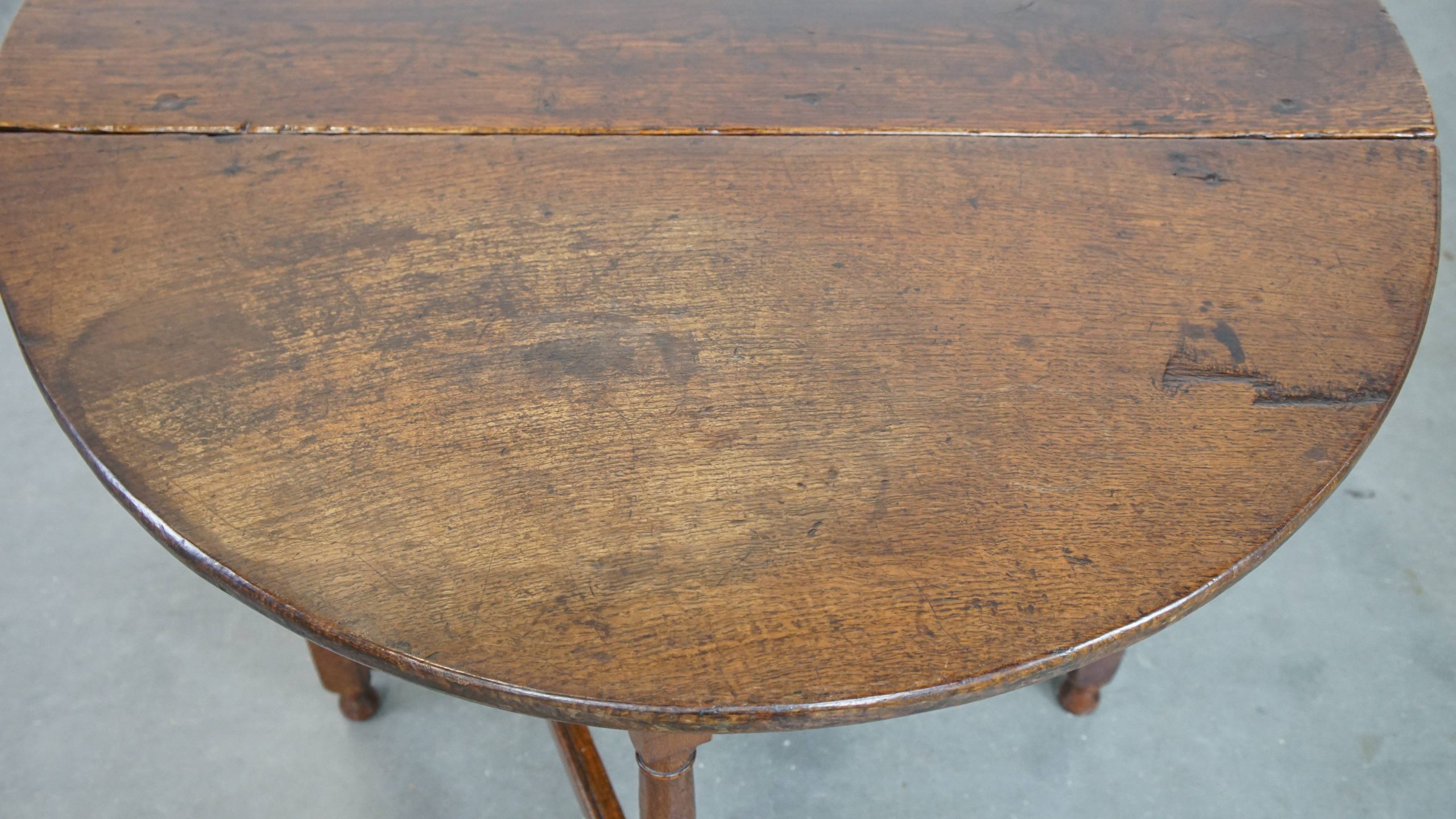 Charmante Antieke Engelse Eikenhouten Gateleg Tafel Klaptafel Uit 18E Eeuw image 10