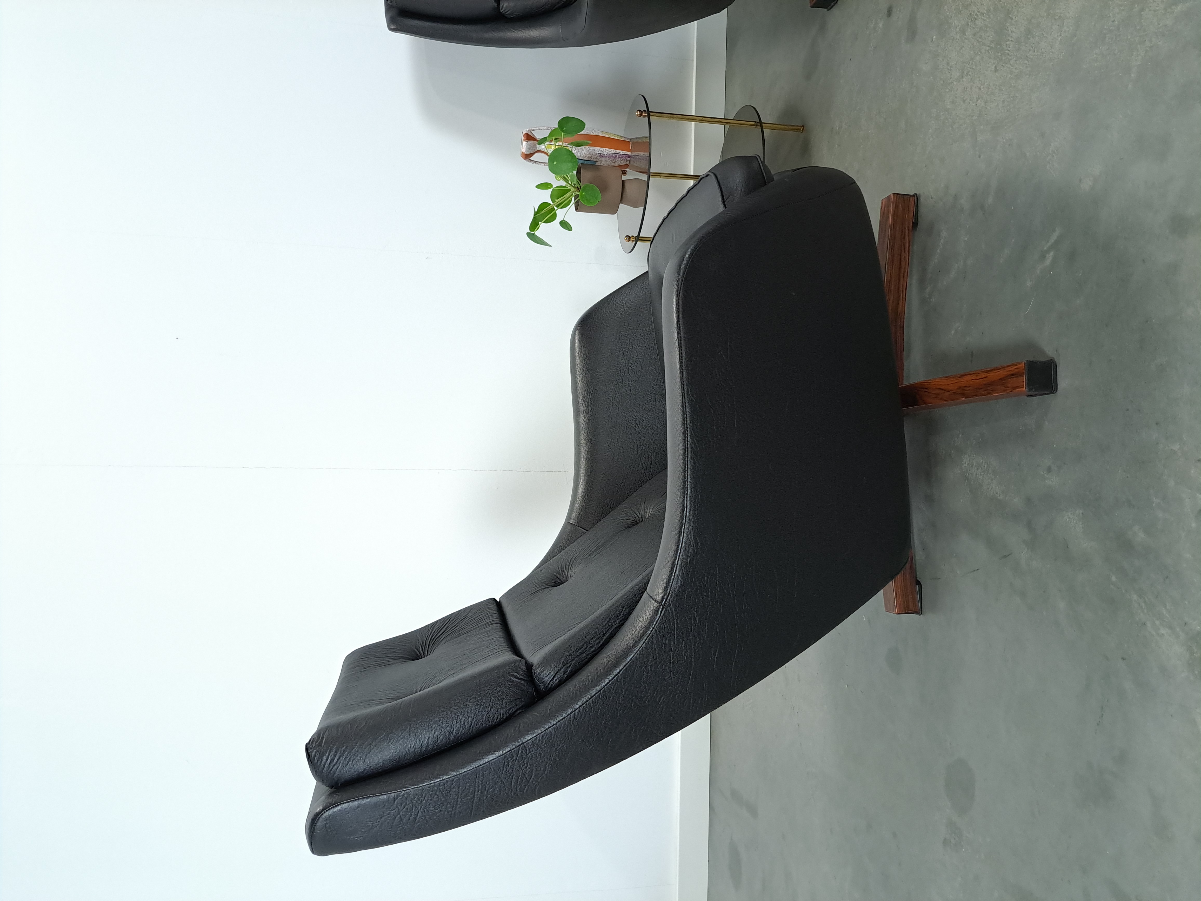 Zwarte Skai Kunstleder Draaifauteuil Uit Zweden image 9