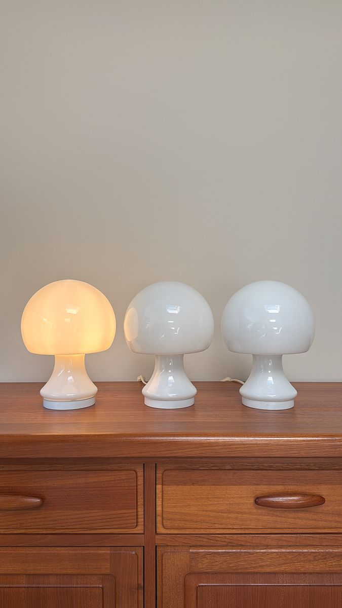Vintage Glazen Spage Age Mushroom Lampen image 9