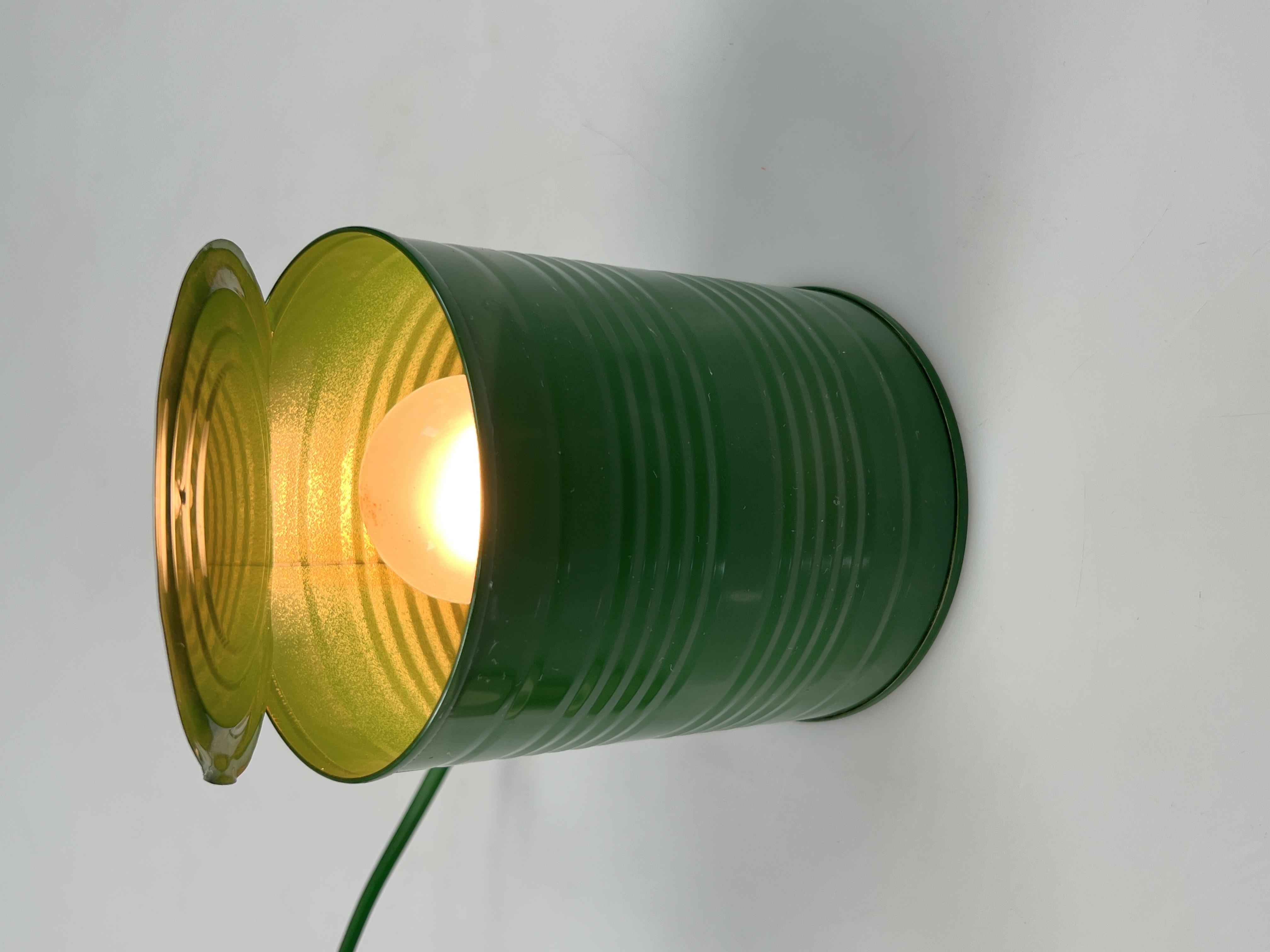 Vintage Groene Tin Can Lamp, Ad Van Berlo, Vrieland Design, 1980's image 3