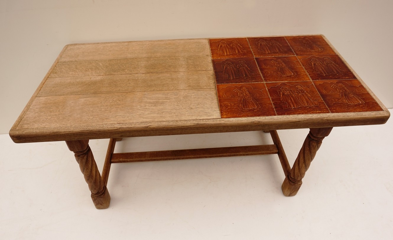 Vintage Salontafel Met Tegels image 2