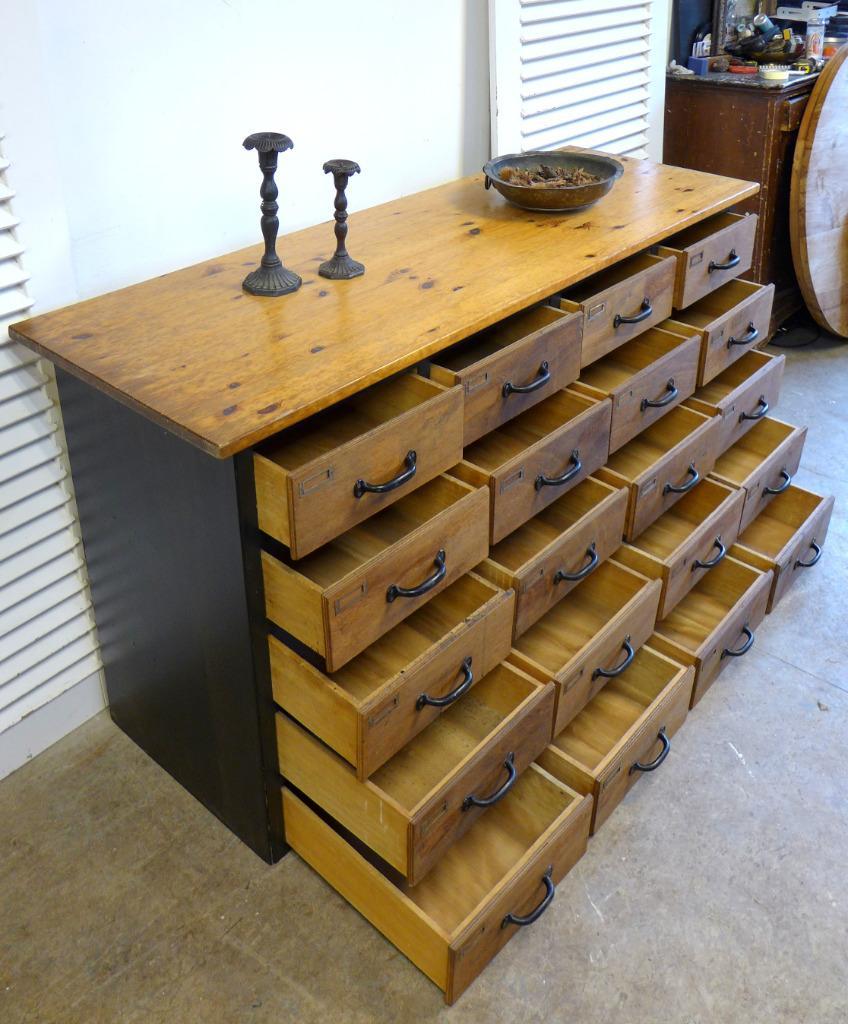 Grote Oude Buffet Vitrine School Museum Winkel Kast image 15