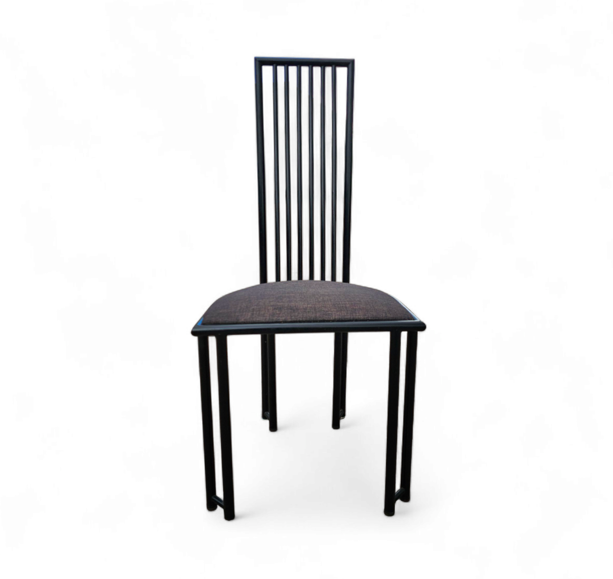 4 X Postmodern Chair / Metal Frame / 1980s image 5