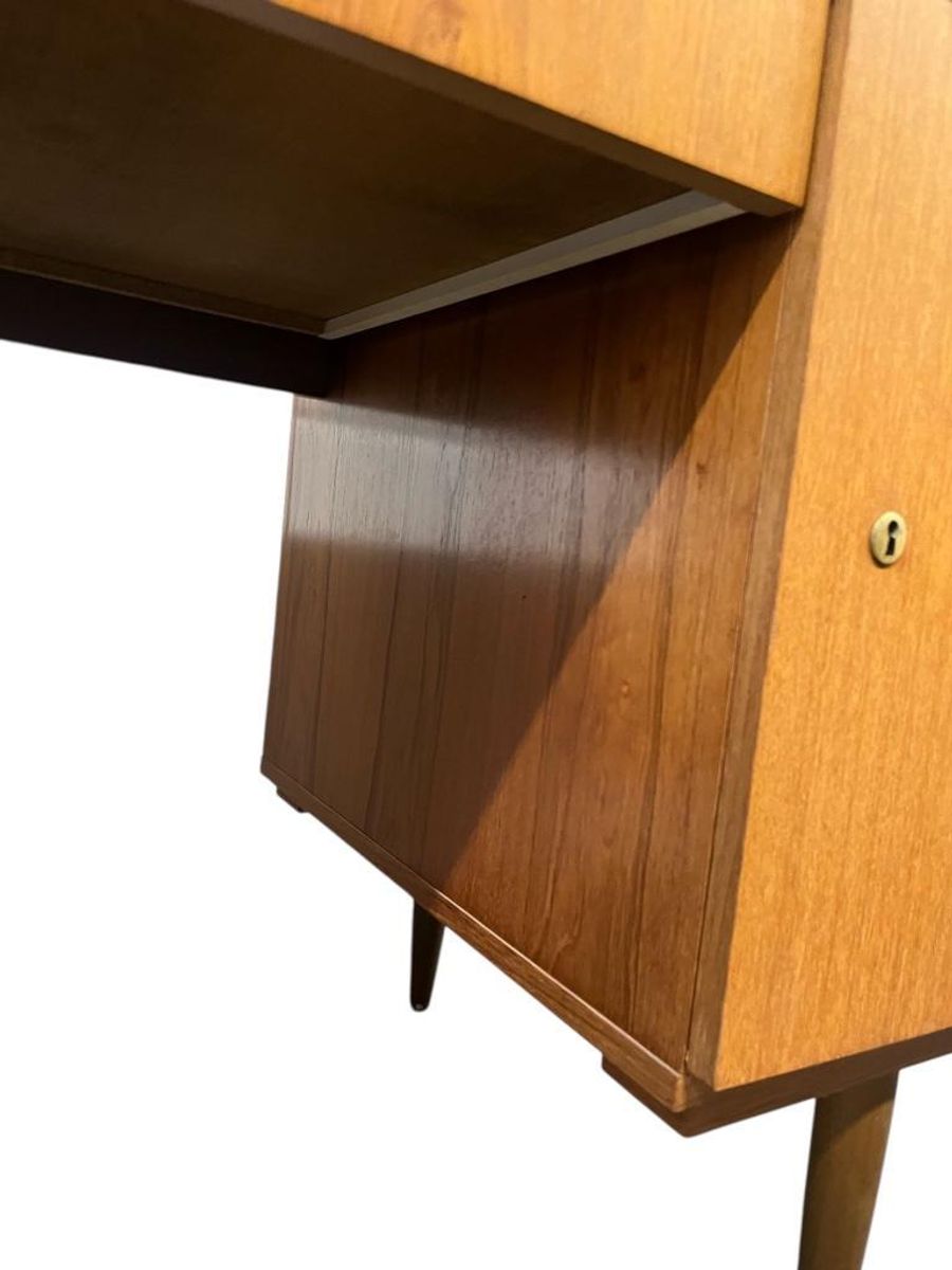 Vintage Houten Bureau / Schrijftafel image 8