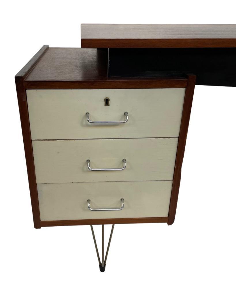 Vintage Tijsseling Bureau Design Jaren 60 Teak Fineer image 24