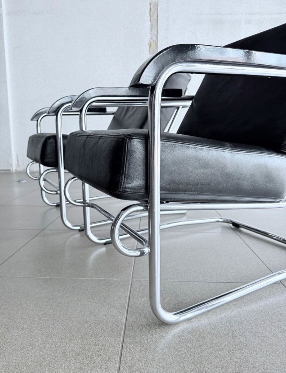 2x Vintage Lounge Chair By Enrico Prampolini For Cova Milano image 5