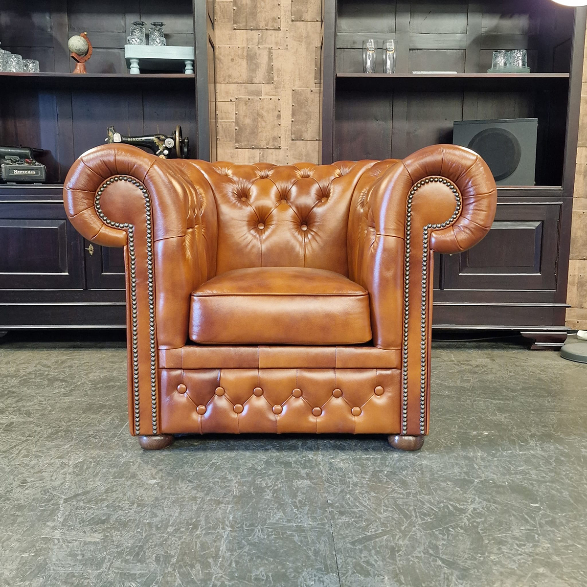 Chesterfield First Class Fauteuil - Cloudy Brown Old image 2