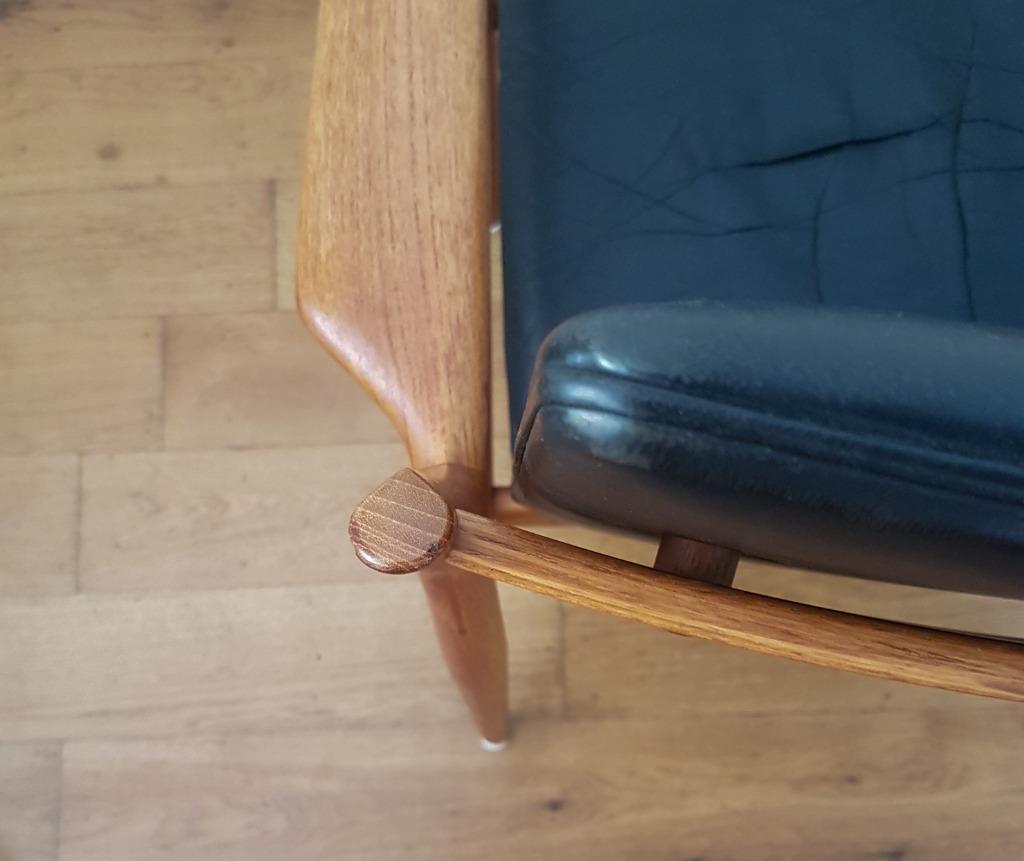 Vintage Arne Vodder 341 Fauteuil In Teak En Leer image 19