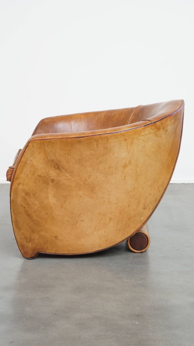 Geweldige, Unieke Vintage Schapenleren Design Fauteuil Van Bart van Bekhoven image 12