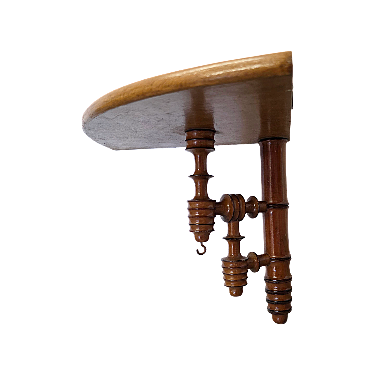 Antiek Frans Notenhouten Hoek Console, Eind 19e Eeuw image 4