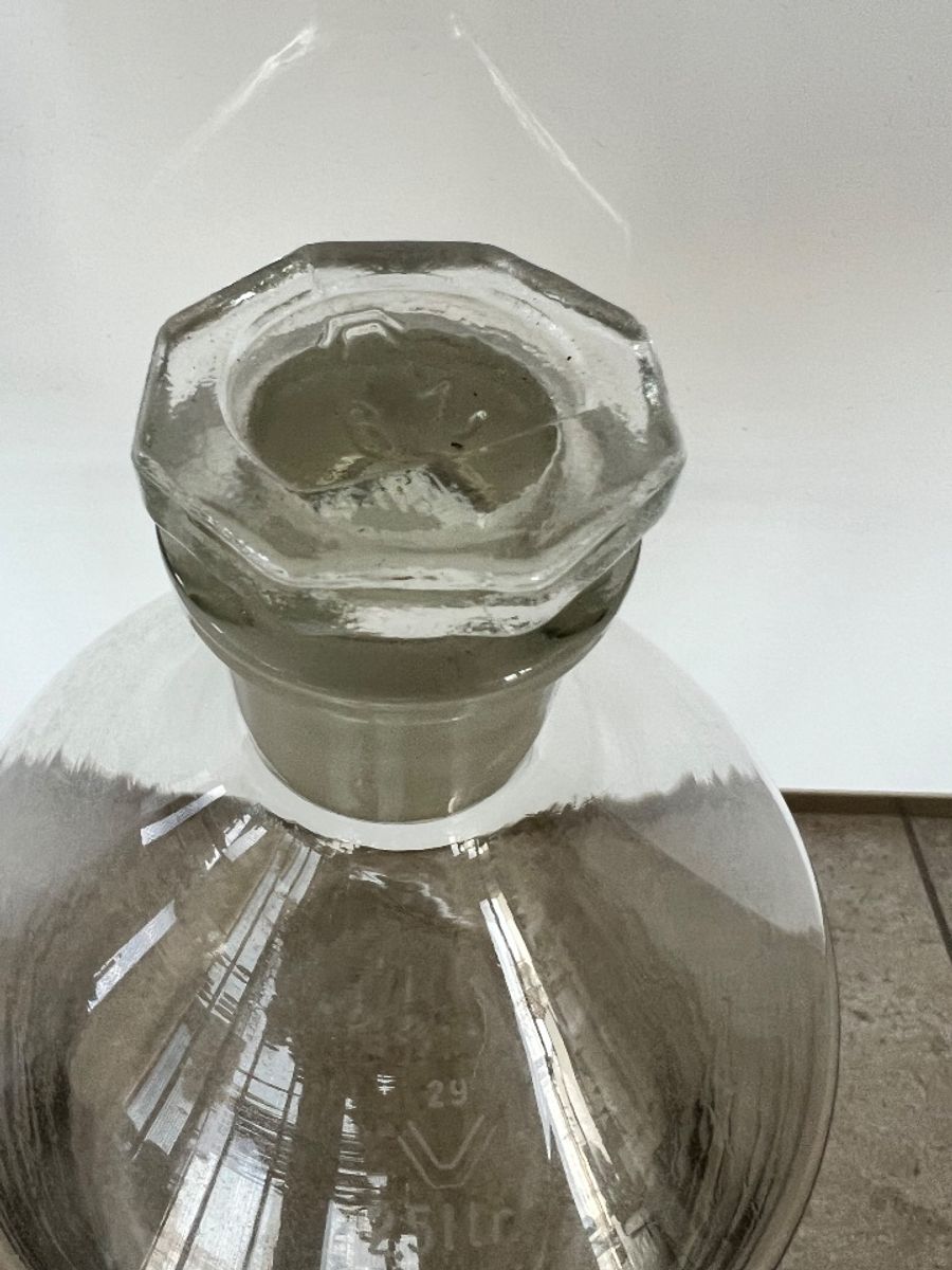 Vintage Glazen Apothekers Fles 2,5 Liter image 3