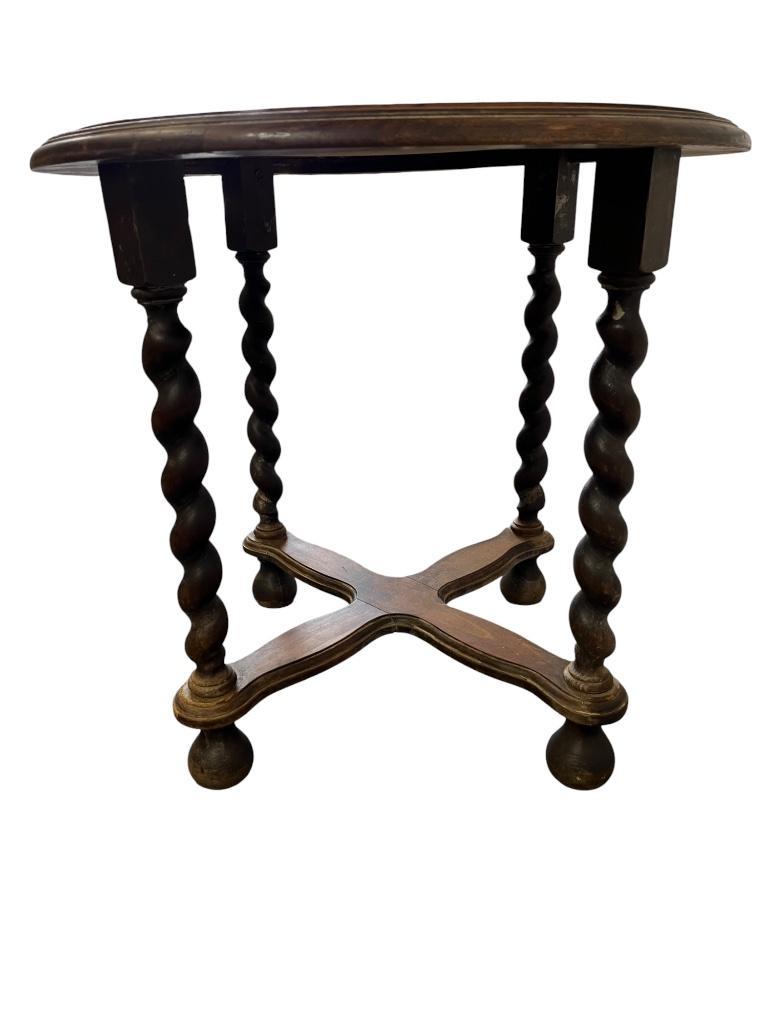 Vintage Houten Pied De Stal / Bijzettafel / Plantentafel image 11
