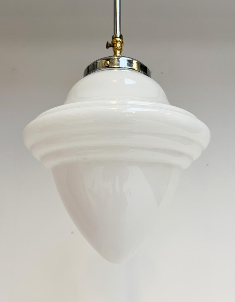 Opaalglazen Art Deco Plafondlamp Uit De 1960’s image 3