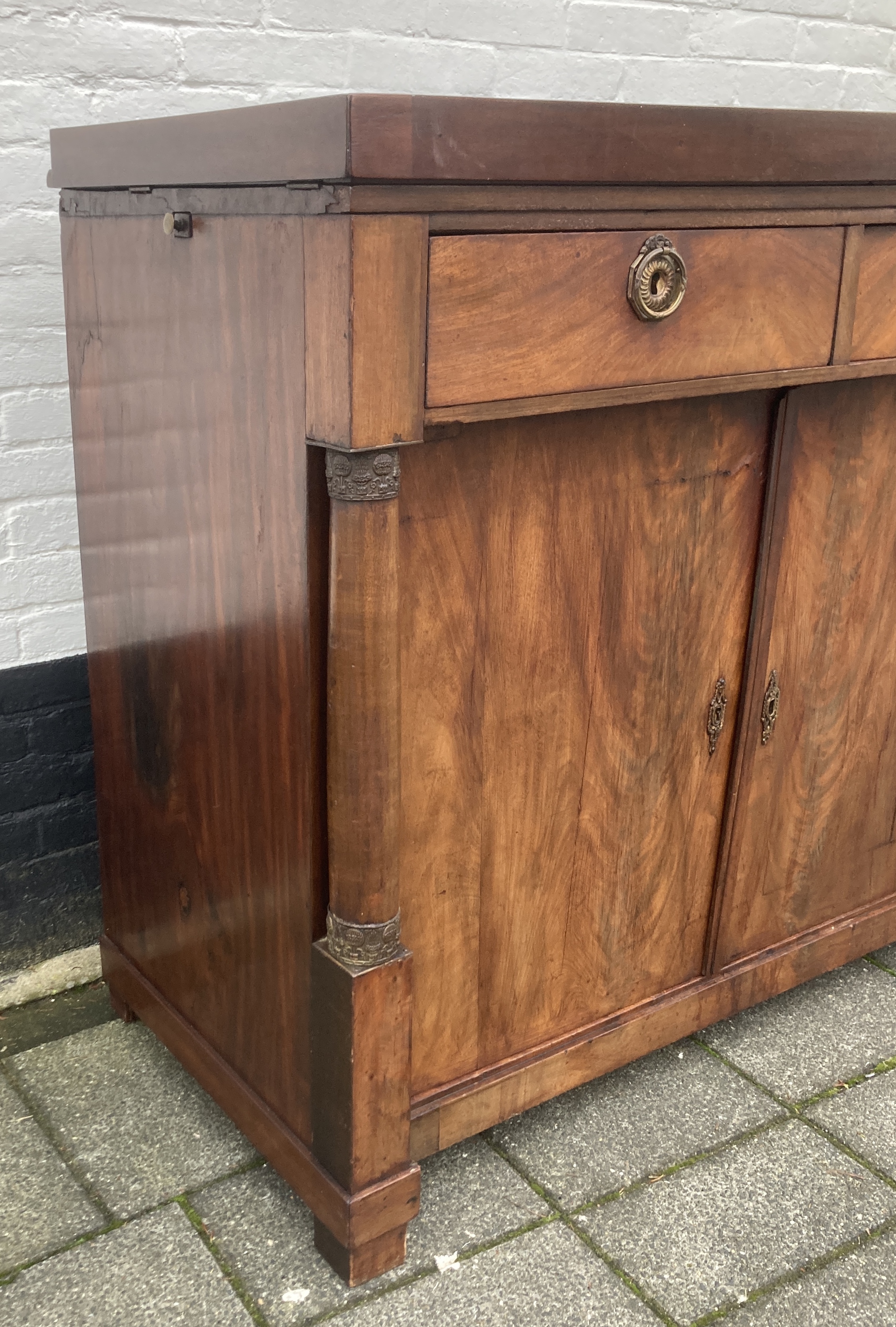 Antiek Mahonie Dressoir, En Opengeklapt Een Mooi Antiek Klapbufet image 11