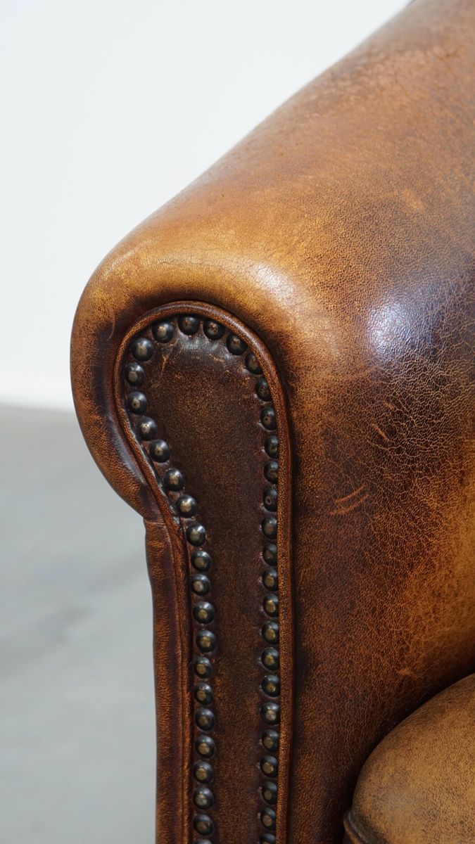 Comfortabele En Karaktervolle Schapenleren Clubfauteuil Met Een Prachtige Kleurstelling image 10