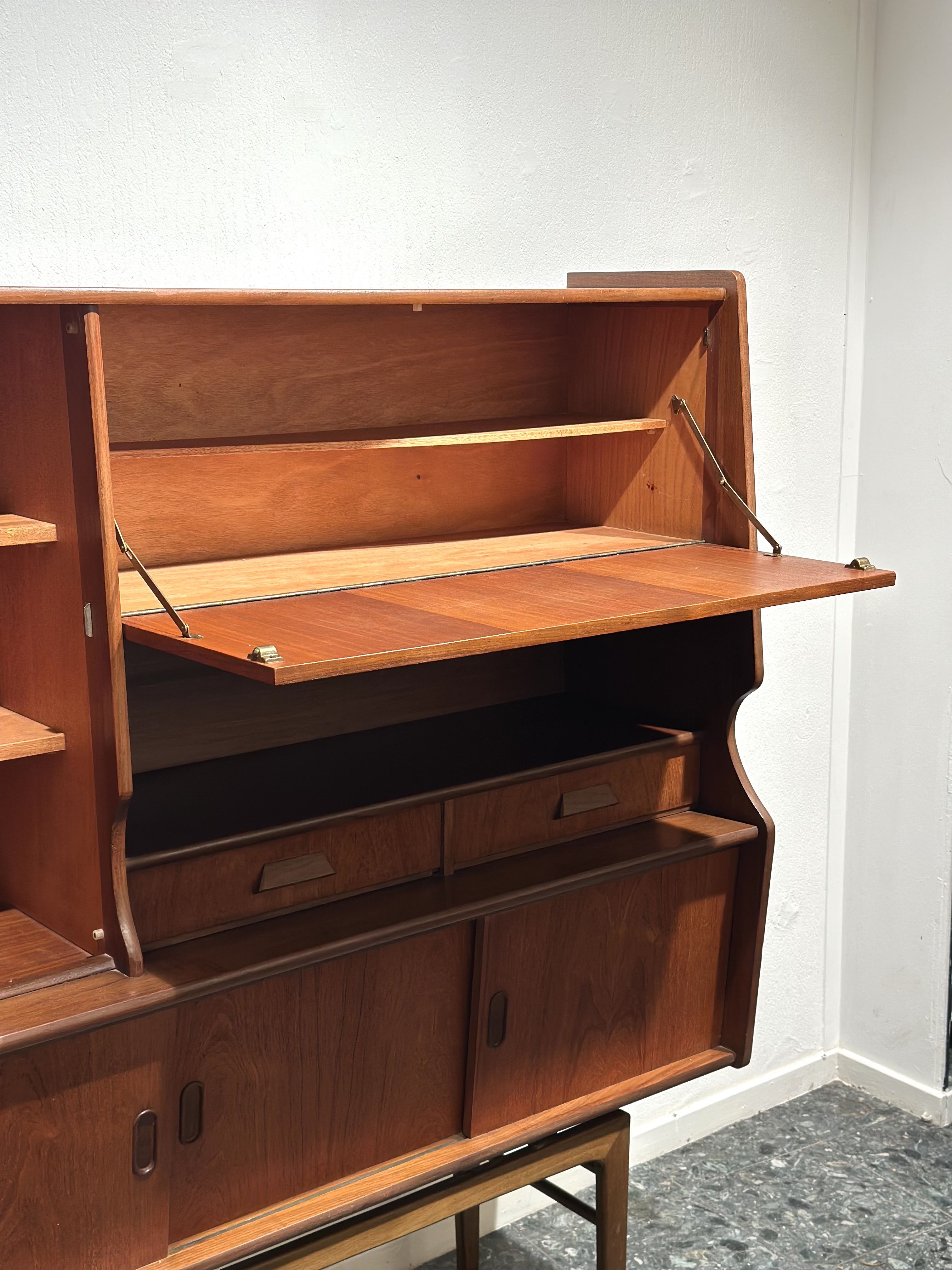 Vintage Retro Teak Midcentury Highboard Wandkast image 5
