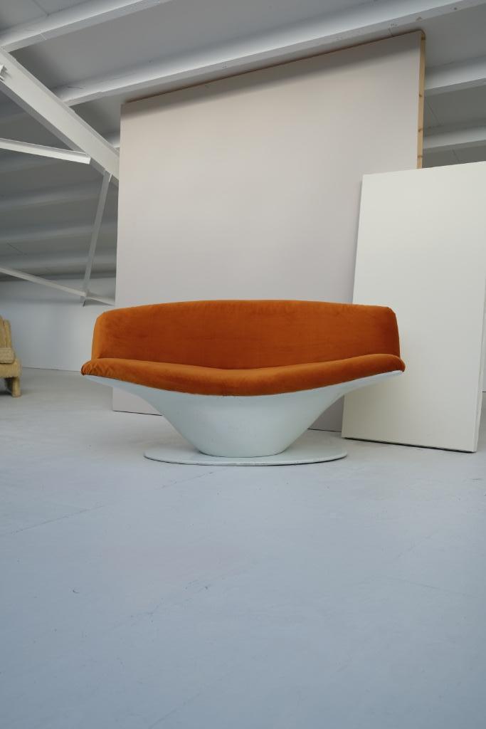 Vintage Space Age Fiberglass Fauteuil Opnieuw Bekleed image 10