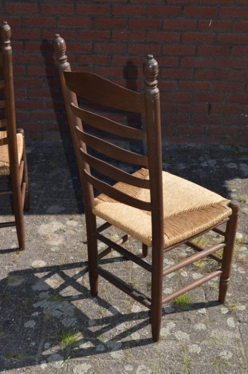 Knopstoelen Donker Eiken Set Van 4 image 10